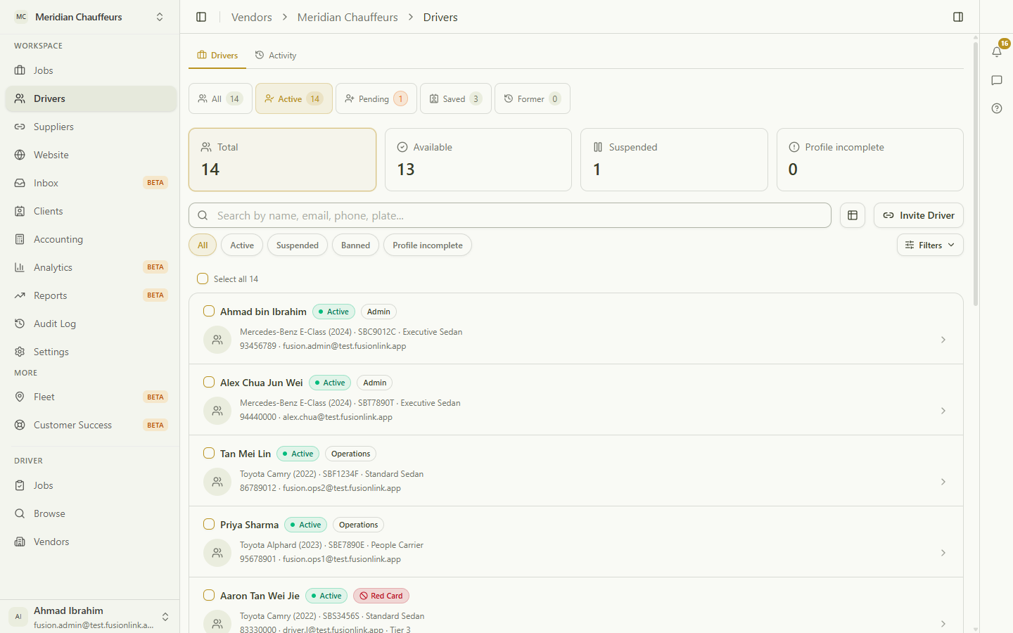 Manage your fleet — step 1: See your roster